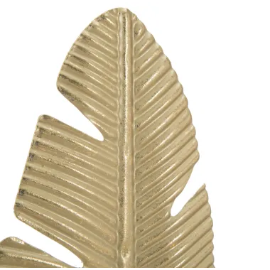 SCULTURA LIŚĆ Z PODSTAWKĄ NA ŚWIECĘ GLAM 10 10 34 cm MIN 2
